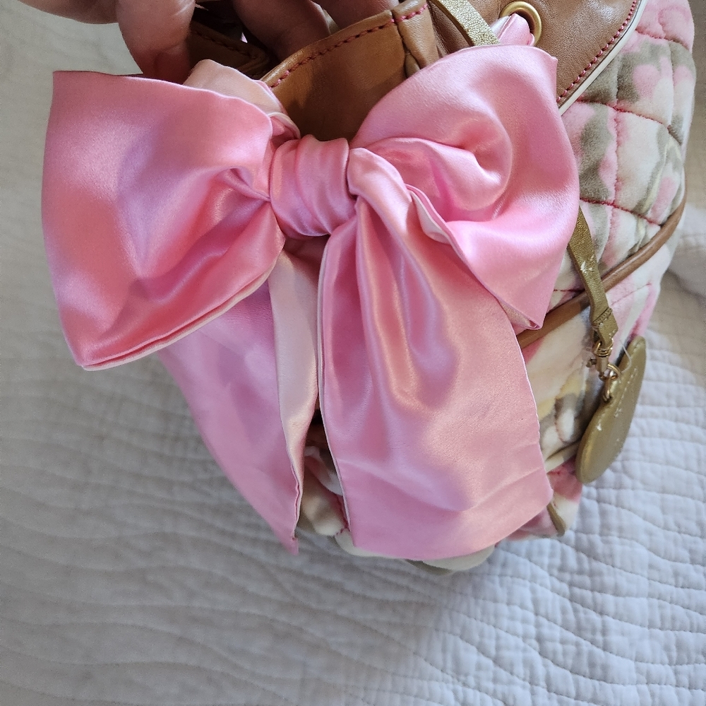 SOLD juicy couture Gorgeous Velour Quilted Logo Vintage Pink Daydreamer 💗 💕 - Picture 10 of 15